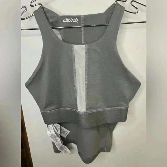 Allbirds Women's Natural Run Form Tank grey athletic racer back workout XS wool - Picture 6 of 10